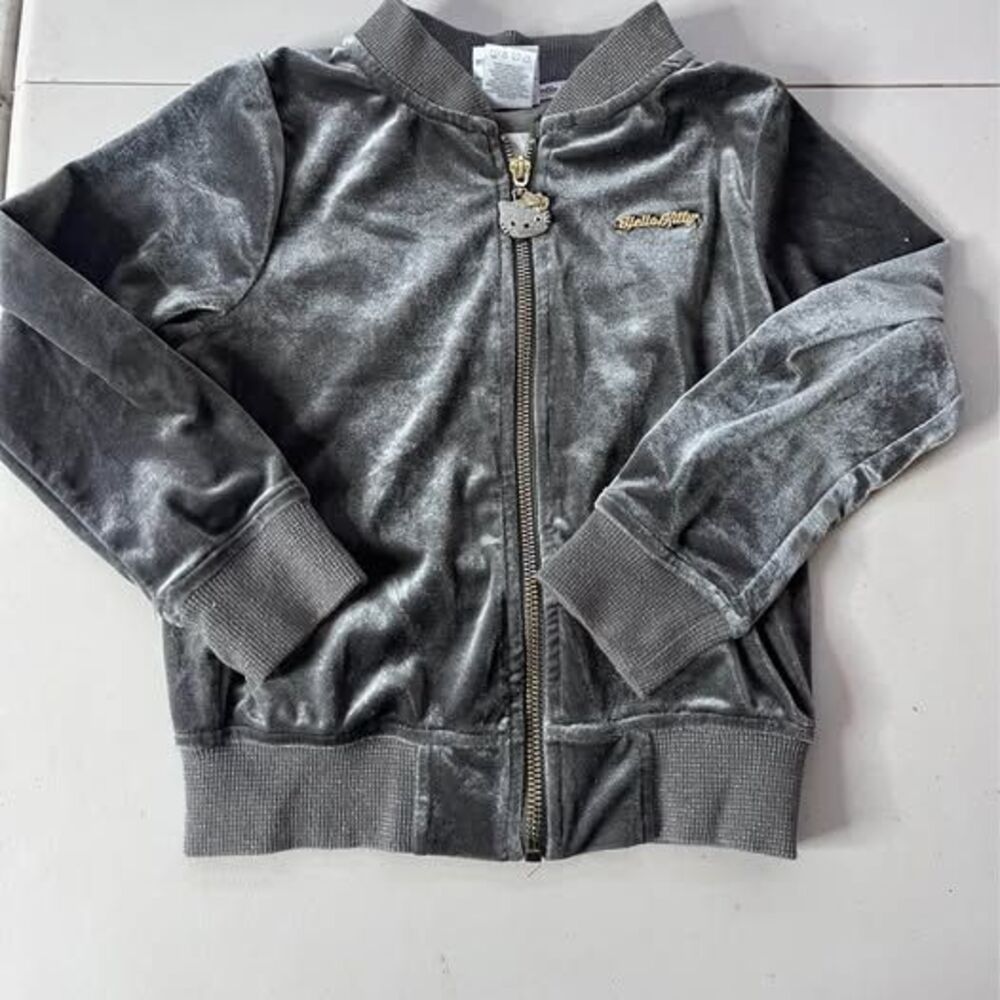 Hello Kitty Velour Bomber Jacket size 5 girls